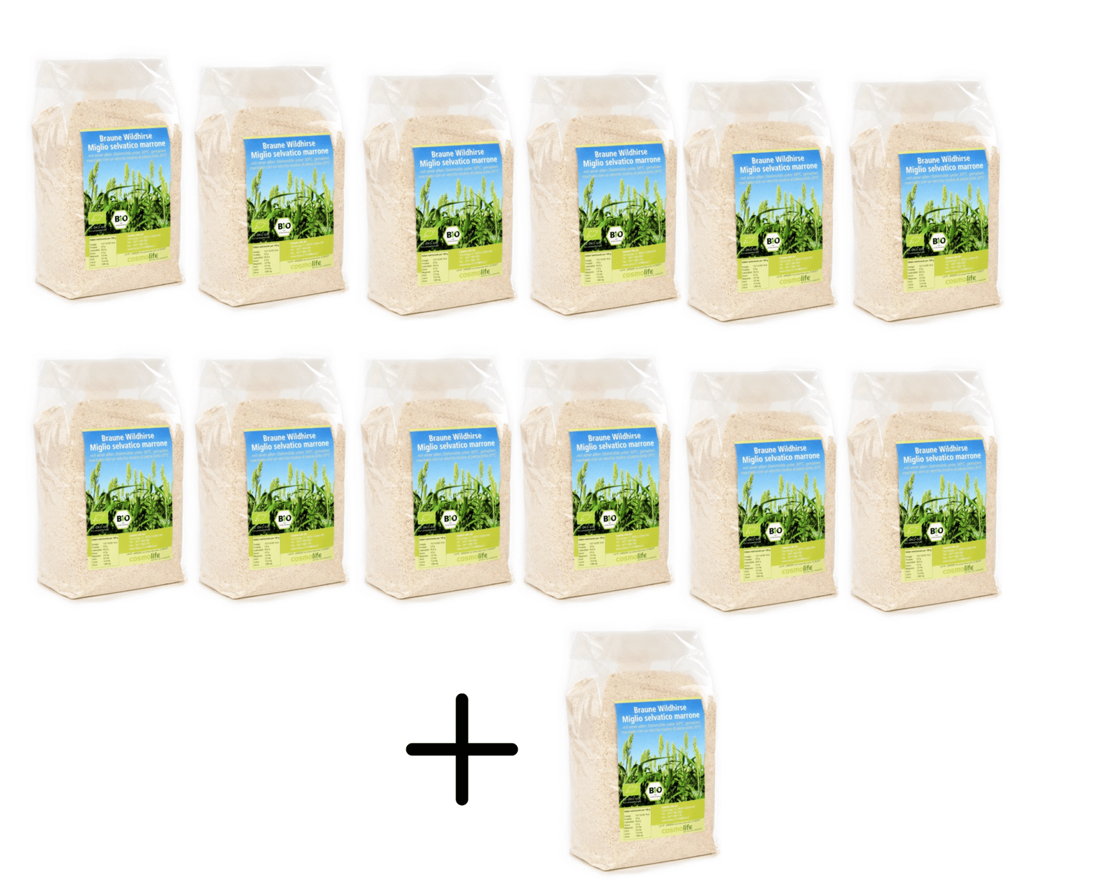 wildhirse12 Miglio selvatico bruno BIO 12+1 gratis - immagine 1